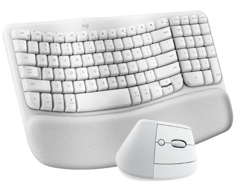 Logitech ERGO 920-013611 keyboard Mouse included Universal Bluetooth QWERTY US English White