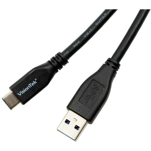 VisionTek USB 3.1 1m USB cable USB 3.2 Gen 2 (3.1 Gen 2) 39.4" (1 m) USB C USB A Black