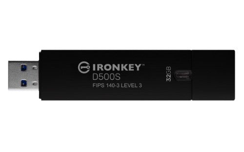 Kingston Technology IronKey D500S USB flash drive 32 GB USB Type-A 3.2 Gen 1 (3.1 Gen 1) Black