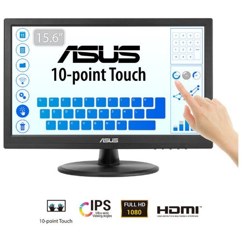 ASUS Touch VT169HE computer monitor 15.6" 1920 x 1080 pixels Full HD LED Touchscreen Tabletop Black