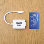 Tripp Lite P137-06N-DVI video cable adapter 5.91" (0.15 m) Mini Displayport VGA + HDMI + DVI White