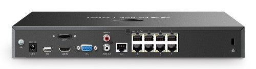 TP-Link VIGI NVR2008H-8MP-2TB network video recorder Black