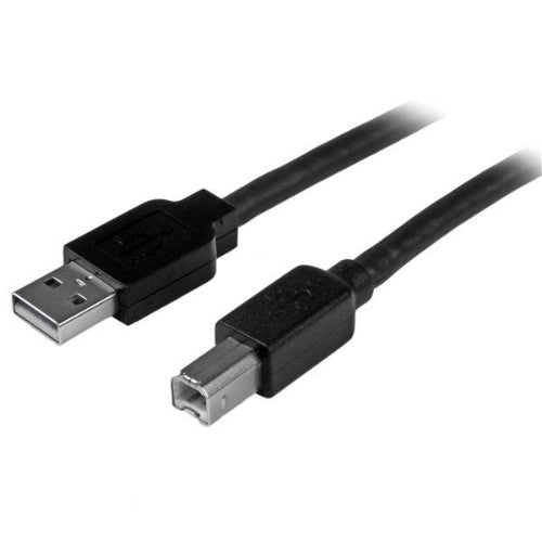 StarTech.com 15m USB 2.0, M/M USB cable 590.6" (15 m) USB A USB B Aluminum, Black