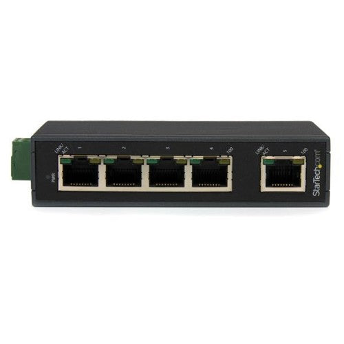 StarTech.com IES5102 network switch Unmanaged Fast Ethernet (10/100) Black