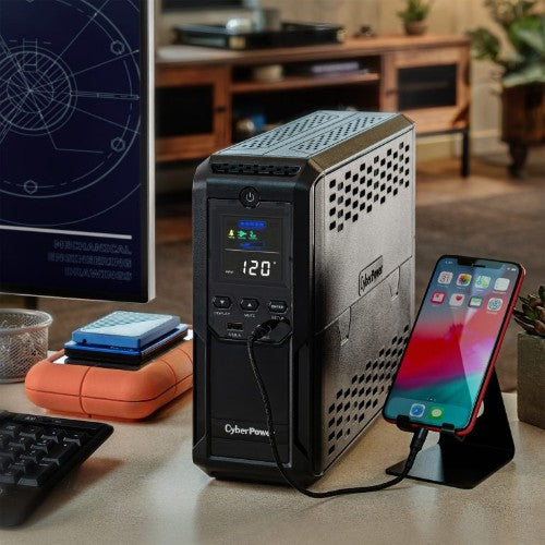 CyberPower LCD BRG1500AVRLCD2 uninterruptible power supply (UPS) Line-Interactive 1.5 kVA 900 W 12 AC outlet(s)