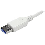 StarTech.com ST43004UA interface hub USB 3.2 Gen 1 (3.1 Gen 1) Type-A 5000 Mbit/s Silver, White
