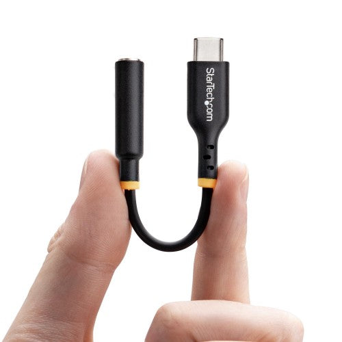 StarTech.com USBCAUDIO2 audio cable 5" (0.127 m) USB Type-C 2.0 3.5 mm Black