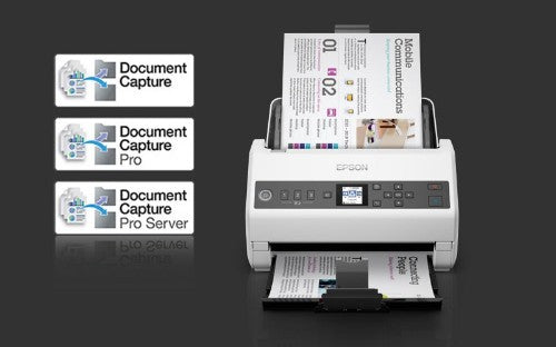 Epson DS-730N Sheet-fed scanner 600 x 600 DPI A4 Black, Gray