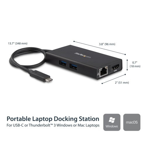 StarTech.com DKT30CHPD laptop dock/port replicator Wired USB 3.2 Gen 1 (3.1 Gen 1) Type-C Black