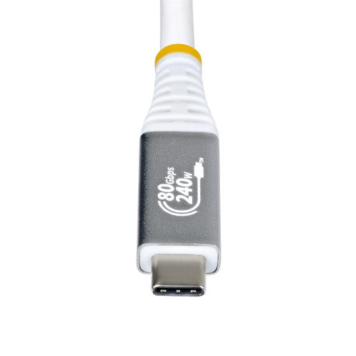 StarTech.com CC150CM80GUSB4CABLEW USB cable USB4 Gen 4x2 59.1" (1.5 m) USB C White