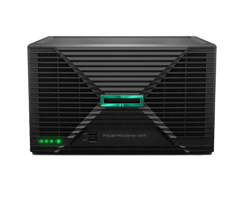 HPE ProLiant MicroServer Gen11 6325P 3.5GHz 4c 1P 2x16GB-U 4LFF-NHP 1x180W PS NA Server