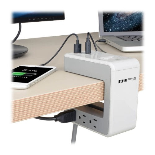 Tripp Lite TLP648USBC surge protector Gray 6 AC outlet(s) 120 V 96.1" (2.44 m)