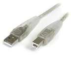 StarTech.com 15 ft. Transparent USB 2.0 Cable A-B M/M USB cable 179.9" (4.57 m)