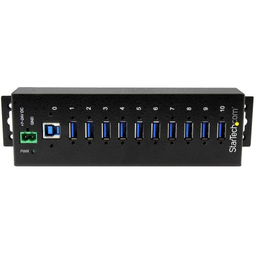 StarTech.com ST1030USBM interface hub USB 3.2 Gen 1 (3.1 Gen 1) Type-B 5000 Mbit/s Black