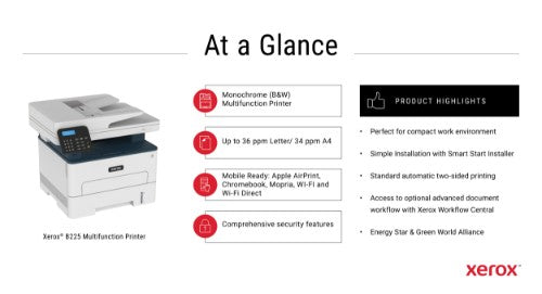 Xerox B225/DNI multifunction printer Laser A4 600 x 600 DPI 36 ppm Wi-Fi