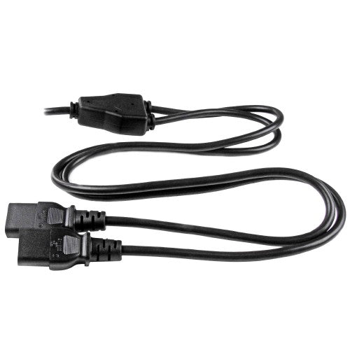 StarTech.com PXT101Y10 power cable Black 118.1" (3 m) NEMA 5-15P 2 x C13 coupler