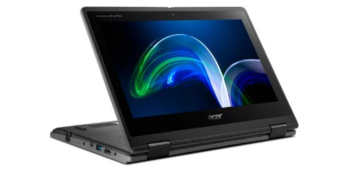 Acer TravelMate Spin B3 TMB311R-32-C47B Intel® Celeron® N N5100 Hybrid (2-in-1) 11.6" Touchscreen HD 8 GB DDR4-SDRAM 128 GB Flash Wi-Fi 6 (802.11ax) Windows 11 Pro Black