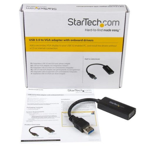 StarTech.com USB32VGAV USB graphics adapter 1920 x 1200 pixels Black