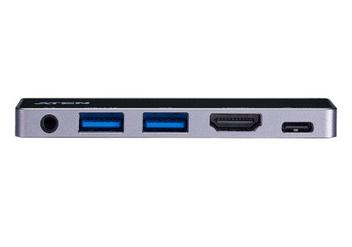 ATEN UH3238 laptop dock/port replicator Docking USB 3.2 Gen 1 (3.1 Gen 1) Type-C Black, Silver