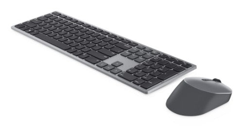 DELL KM7321W keyboard Mouse included Office RF Wireless + Bluetooth US English Gray, Titanium