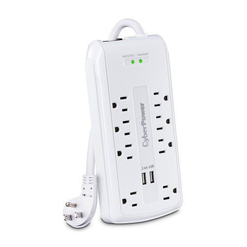 CyberPower CSP806U surge protector White 8 AC outlet(s) 125 V 70.9" (1.8 m)
