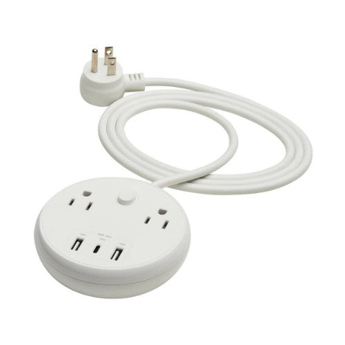 Tripp Lite TLP26PD30WCAM surge protector White 2 AC outlet(s) 120 V 72" (1.83 m)