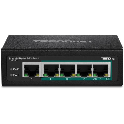 Trendnet TI-PG50 network switch Unmanaged Gigabit Ethernet (10/100/1000) Power over Ethernet (PoE) Black