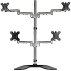 StarTech.com ARMQUADSS monitor mount / stand 32" Desk Black, Silver
