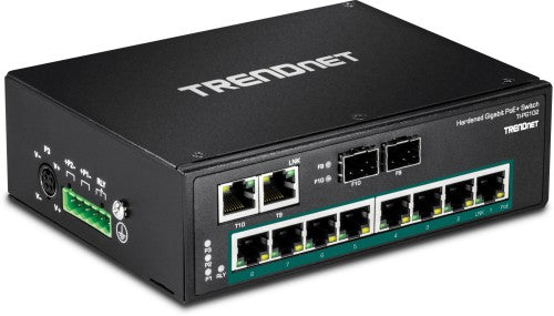 Trendnet TI-PG102 network switch Unmanaged Gigabit Ethernet (10/100/1000) Power over Ethernet (PoE) Black