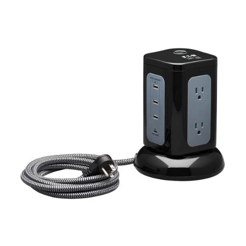 Tripp Lite TLP606UCTOWER surge protector Black, Gray 6 AC outlet(s) 120 V 96.1" (2.44 m)