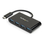 StarTech.com HB30C4AB interface hub USB 3.2 Gen 1 (3.1 Gen 1) Type-C 5000 Mbit/s Black