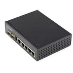 StarTech.com IES1G52UPDIN network switch Unmanaged Gigabit Ethernet (10/100/1000) Power over Ethernet (PoE) Black