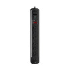 Tripp Lite TLP76RBTEL surge protector Black 7 AC outlet(s) 120 V 70.9" (1.8 m)