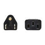 Tripp Lite P006-001 power cable Black 11.8" (0.3 m) NEMA 5-15P C13 coupler