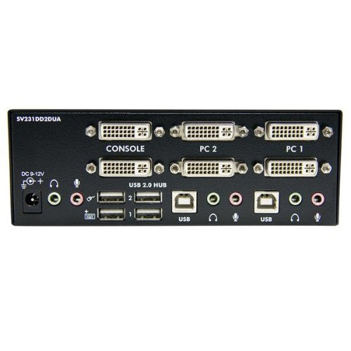StarTech.com SV231DD2DUA KVM switch Black