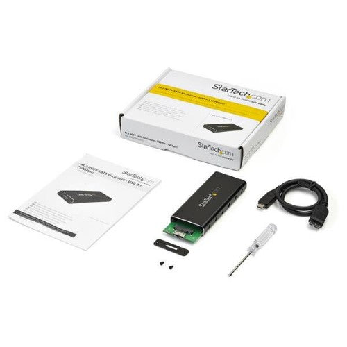StarTech.com SM21BMU31C3 storage drive enclosure SSD enclosure Black, Silver M.2