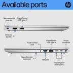 HP ProBook 450 G10 Intel® Core™ i7 i7-1355U Laptop 15.6" HD 16 GB DDR4-SDRAM 1 TB SSD Wi-Fi 6E (802.11ax) Windows 11 Pro Silver