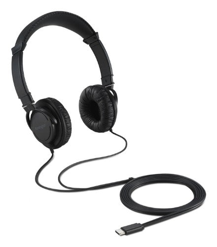 Kensington K97458WW headphones/headset Wired Head-band Calls/Music USB Type-C Black