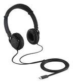 Kensington K97458WW headphones/headset Wired Head-band Calls/Music USB Type-C Black