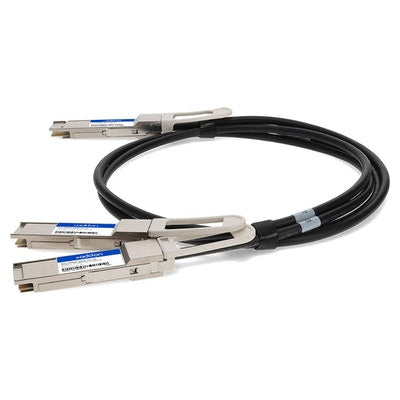 AddOn Networks DAC-Q56DD-2Q28-1M-AO InfiniBand/fibre optic cable 39.4" (1 m) 2xQSFP28 QSFP-DD Black, Silver