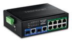 Trendnet TI-BG108 network switch Gigabit Ethernet (10/100/1000) Power over Ethernet (PoE) Black