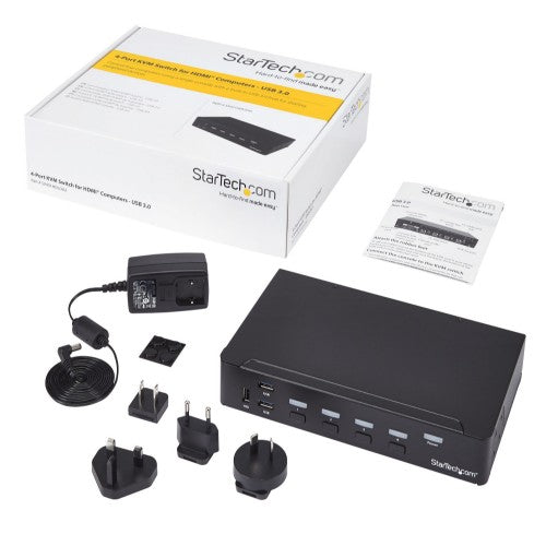 StarTech.com SV431HDU3A2 KVM switch Rack mounting Black