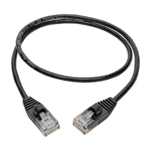 Tripp Lite N261-S02-BK networking cable Black 23.6" (0.6 m) Cat6a U/UTP (UTP)