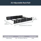 StarTech.com UNIRAILS2U rack accessory Rack rail