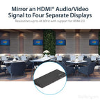 StarTech.com ST124HD202 video splitter HDMI 4x HDMI