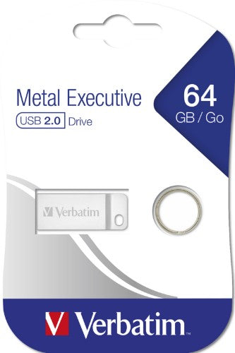 Verbatim Metal Executive USB flash drive 64 GB USB Type-A 2.0 Silver
