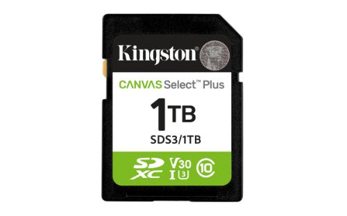 Kingston Technology Canvas Select Plus Gen3 1 TB SD UHS-I Class 10