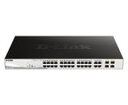 D-Link DGS-1210-28P network switch Managed L2 Gigabit Ethernet (10/100/1000) Power over Ethernet (PoE) 1U Black