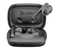 HP Poly Voyager Free 60 UC Carbon Black Earbuds +BT700 USB-C Adapter +Basic Charge Case