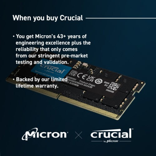 Crucial CT2K48G56C46S5 memory module 96 GB 2 x 48 GB DDR5 5600 MHz